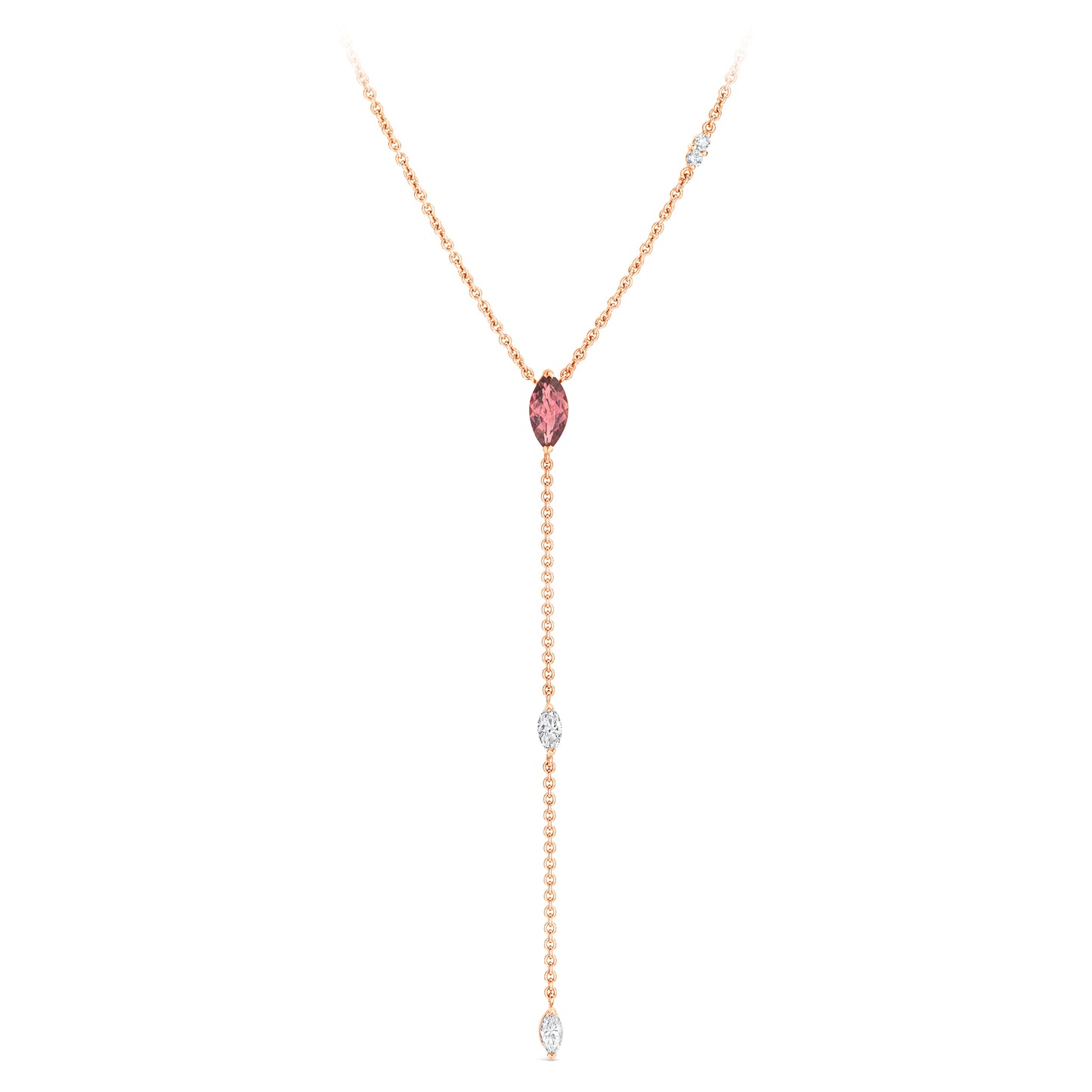 Tourmaline & Diamonds MQ Necklace