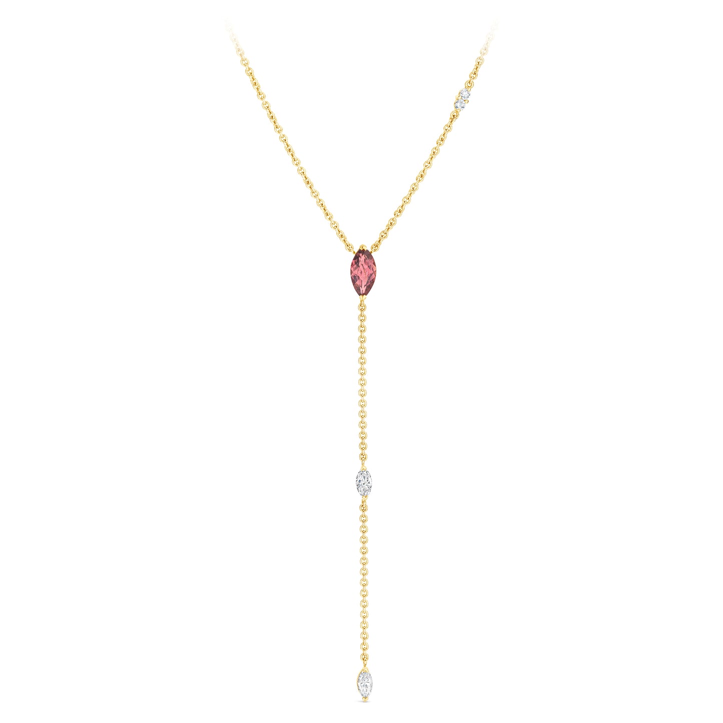 Tourmaline & Diamonds MQ Necklace
