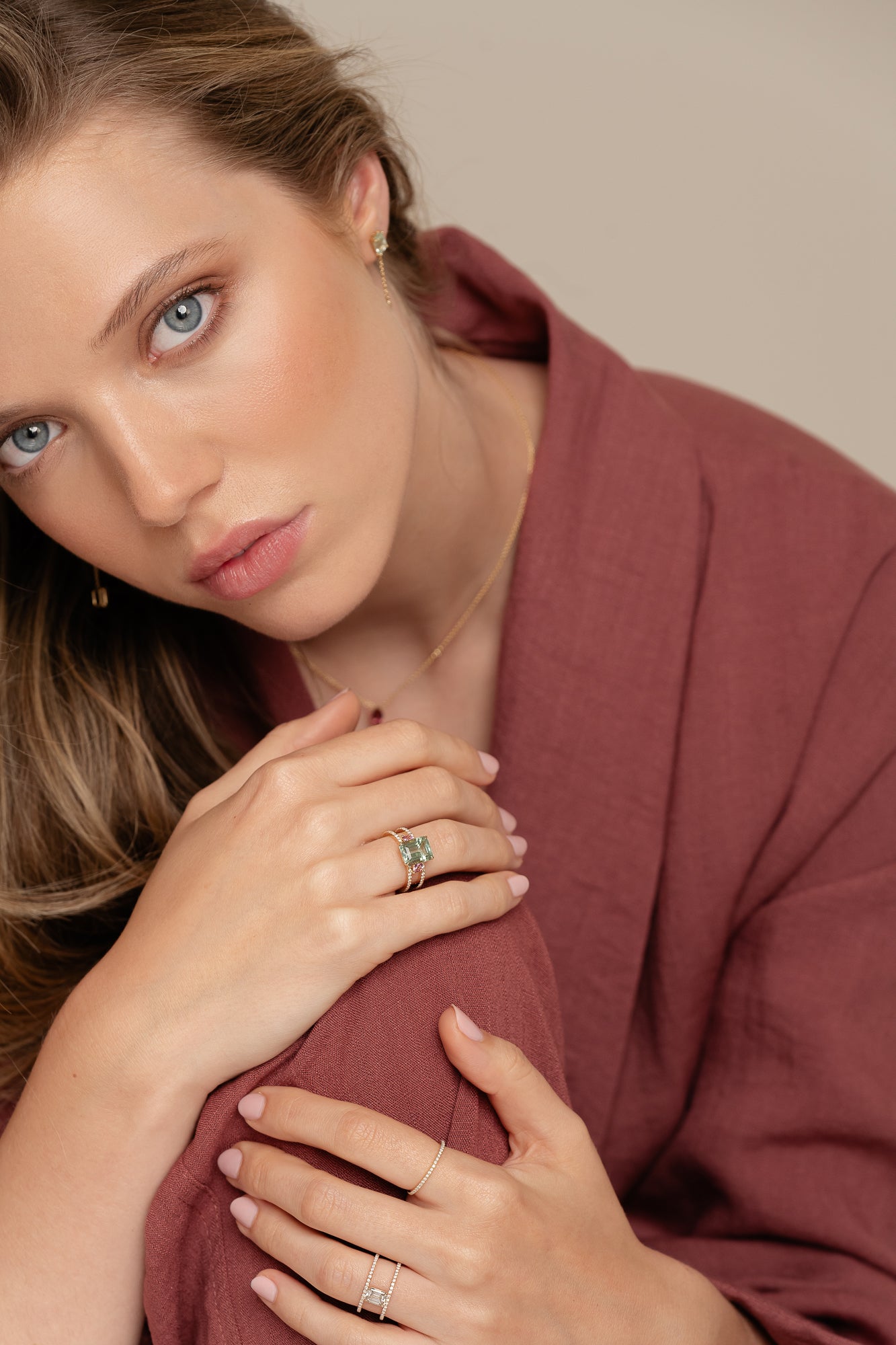 Trilogy Emerald Princess-cut Ring