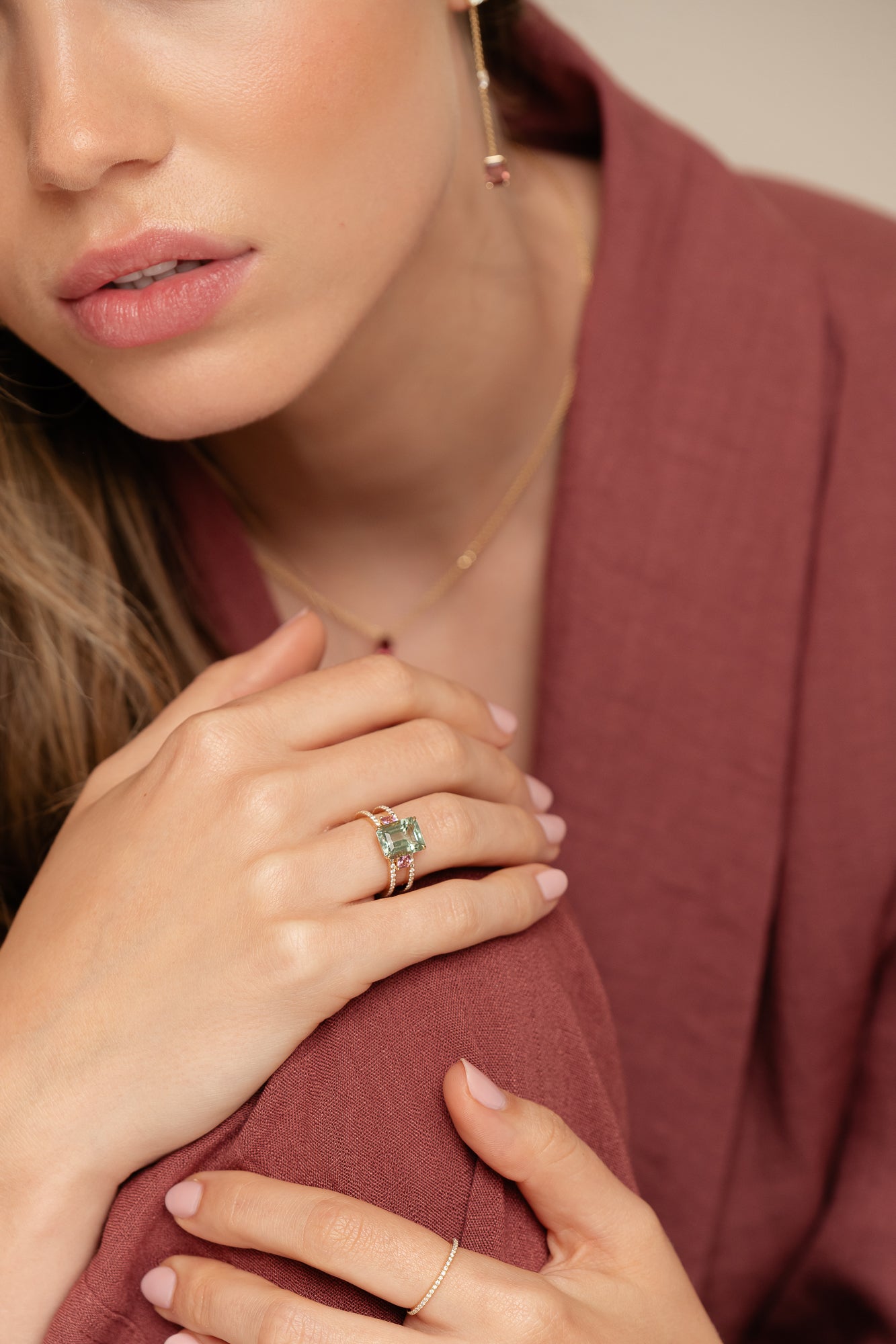 Trilogy Emerald Princess-cut Ring
