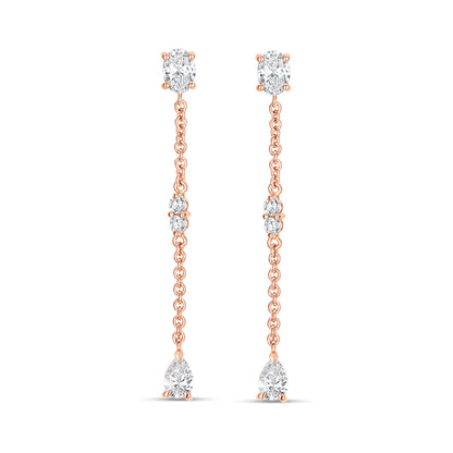 Double Shape Pendant Earrings