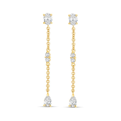 Double Shape Pendant Earrings