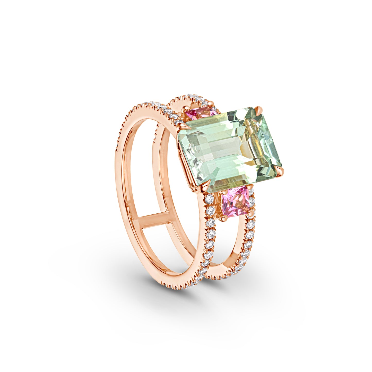 Trilogy Emerald Princess-cut Ring