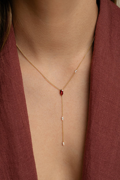 Tourmaline & Diamonds MQ Necklace