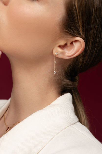 Double Shape Pendant Earrings