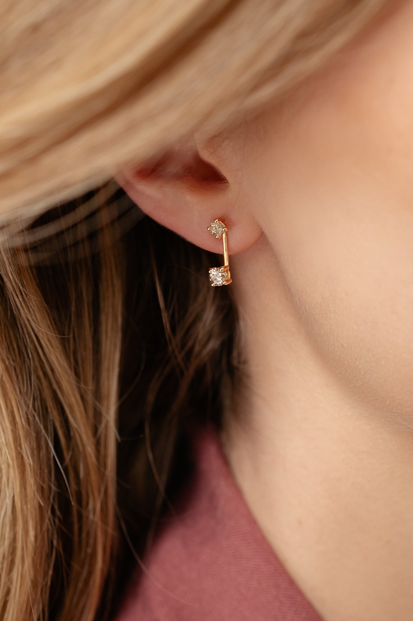 Brownish Double Earrings